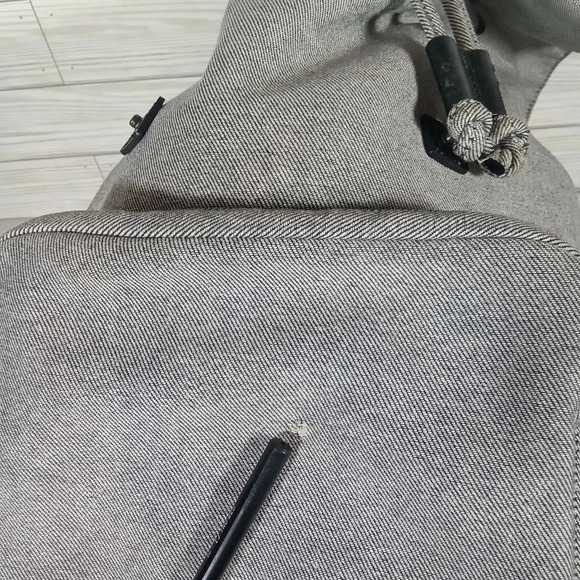 Everlane the twill snap backpack Grey School College Casual Womens - Picture 5 of 8